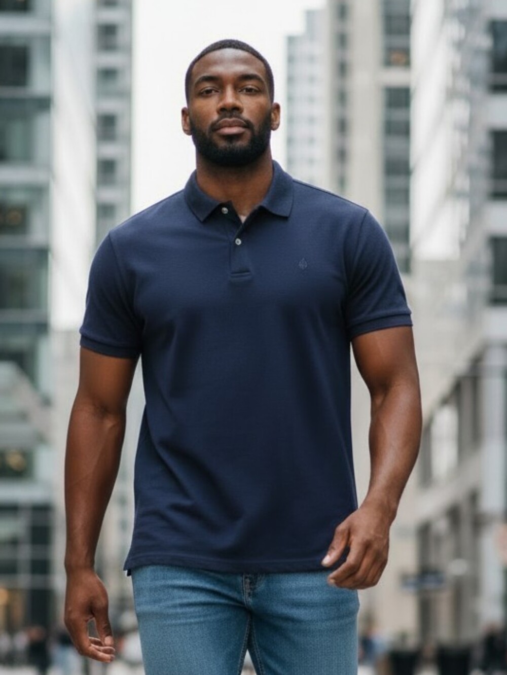 Men’s Volcom Navy Blue Polo Shirt Size 2XL - Short Sleeve Casual Classic